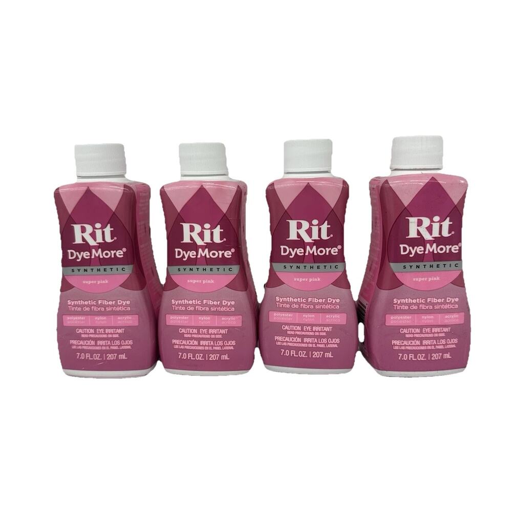 4 x Rit Sythetic Dye More 7 Oz Super Pink - Same Day Shipping